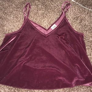 PINK velvet tank